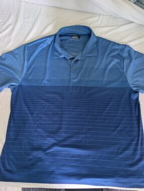Ben Hogan Shirt Mens 2XL Blue Golf Polo Performance Short Sleeve